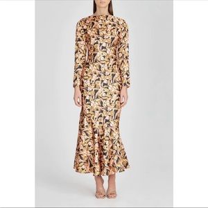 NWT Significant Other Yvonne Midi Dress in Black Sangria Floral sz 4